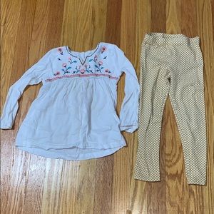 Long sleeve shirt and leggings set